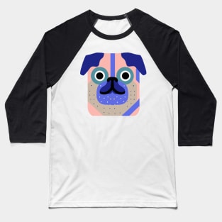 Pug Pastel Aesthetic Dog Owner Vintage Funny Pug Baseball T-Shirt